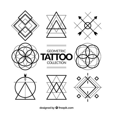 Free Vector Geometric Symbols Tattoo Collection