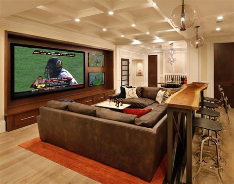 Get inspired by these diy spaces. 10 Man Caves with Huge Flat Screen TVs