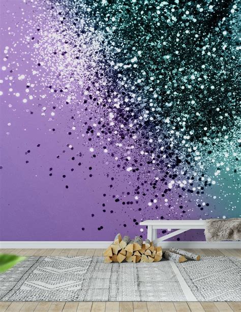 Wenmer silver glitter contact paper 17.7'' x 78.7'' silver glitter wallpaper stick and peel sliver decorative wallpaper for bedroom countertops diy gift crafts shelf drawer liner 3.5 out of 5 stars 6 $7.91 $ 7. Mermaid Glitter Dream 2 Wall mural | Glitter bedroom, Mermaid bedroom, Mermaid room