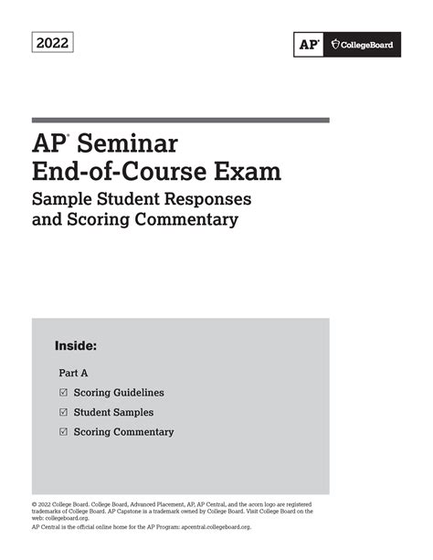 Ap22 Apc Seminar Eoc A 2022 Ap ® Seminar End Of Course Exam Sample