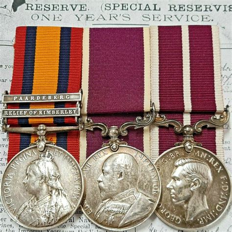 British Ra ‘q Battery Boer War And Ww1 Meritorious Service Medals