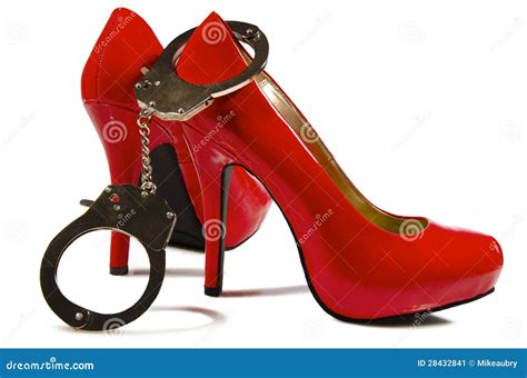 handcuffs and high heels stock image image of erotic 28432841