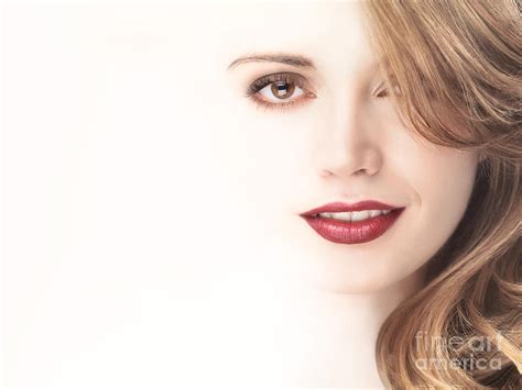 Beautiful Young Woman Face Blending Into Light Background Photograph By Maxim Images Exquisite