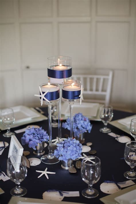 Eolia Mansion Cluster Style Centerpiece Nautical Wedding Centerpieces Candle Wedding