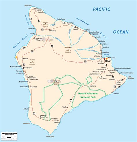 Detailed Map Of Hawaii State Ezilon Maps