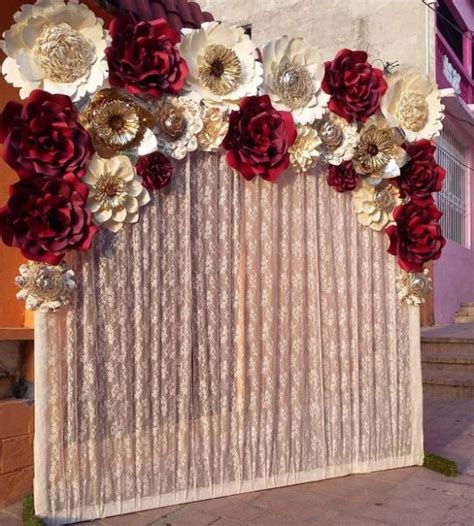 Flores Gigantes De Papel Centro De Mesa Y Decorado De Boda Diy