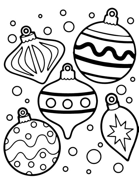 Coloring Page Christmas Balls 5 Baubles Coloring Home