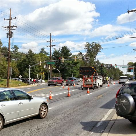 Robert Dyer Bethesda Row Signal Work Slowing Traffic On River Road