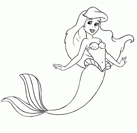 How To Draw Ariel From The Little Mermaid Coloring Home