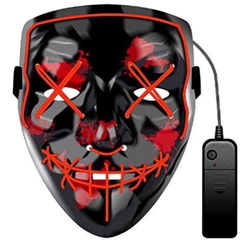 Buy The Purge Led Light Up Full Facewear Mask Smiling Stitched V For