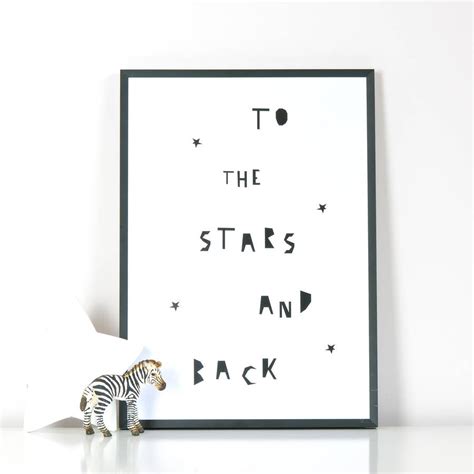 To The Stars And Back Print By Ingrid Petrie Design