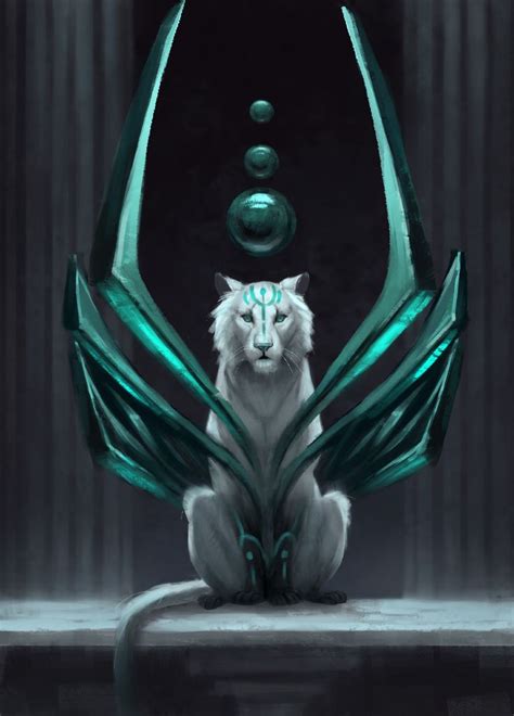 Jade Mere Ice Tiger Mythical Creatures Art Fantasy Creatures Art