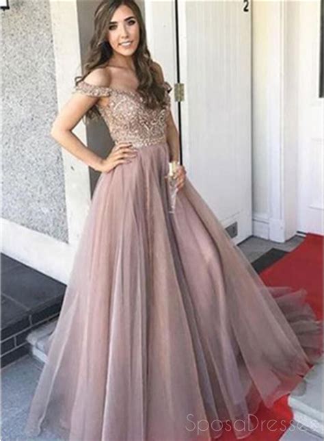Off Shoulder Sweetheart Neck A Line Beaded Long Custom Evening Prom Dr