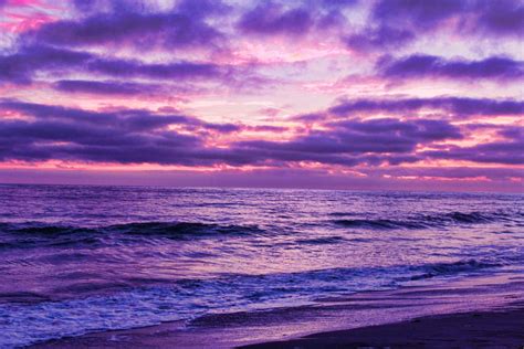 Purple Beach Purple Sunset Pink Sky Light Purple Sunset Wallpaper
