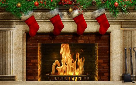 Animated Beautiful Christmas Fireplace Stationery Id 23113