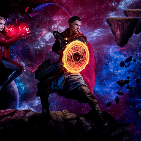 2048x2048 Doctor Strange and Scarlet Witch Madness of multiverse Art ...