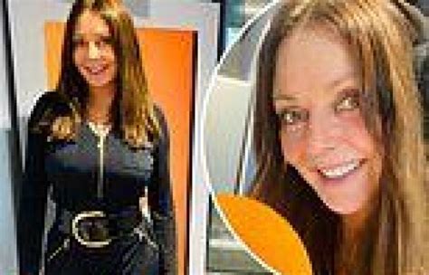 carol vorderman 60 showcases her hourglass curves as she slips into a black