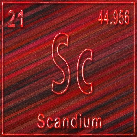 Premium Photo Scandium Chemical Element Sign With Atomic Number And Atomic Weight Periodic