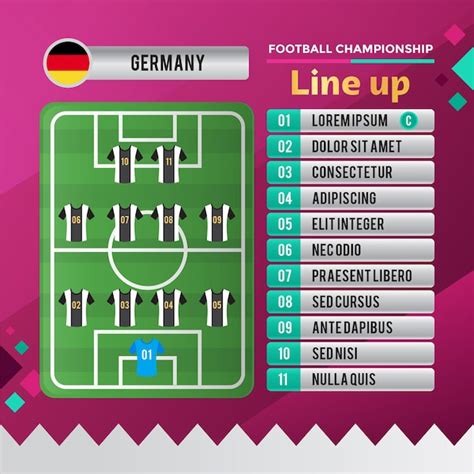 Wm 2022 Fußball Meisterschaft Deutschland Team Line Up Poster Design