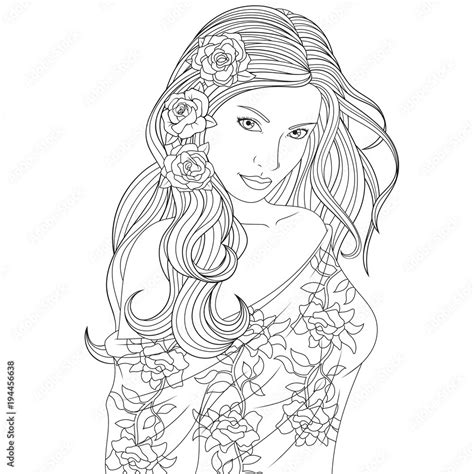 Pretty Woman Coloring Pages Sketch Coloring Page