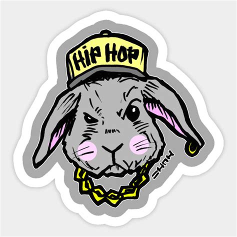 Easter Hip Hop Bunny Rabbit Tee Easter Bunny Sticker Teepublic