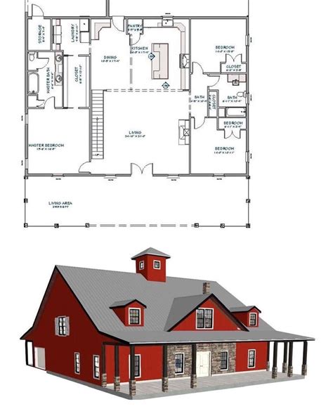 Pin By Sabrina Wells On Our Home Barn Homes Floor Plans Pole Barn