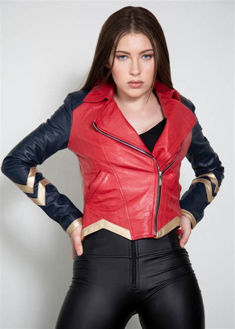 Buy Womens Wonder Woman Gal Gadot Leather Jacket Red Lucajackets