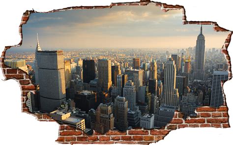 Breaking Wall New York City Skyline | City skyline, Skyline, New york city