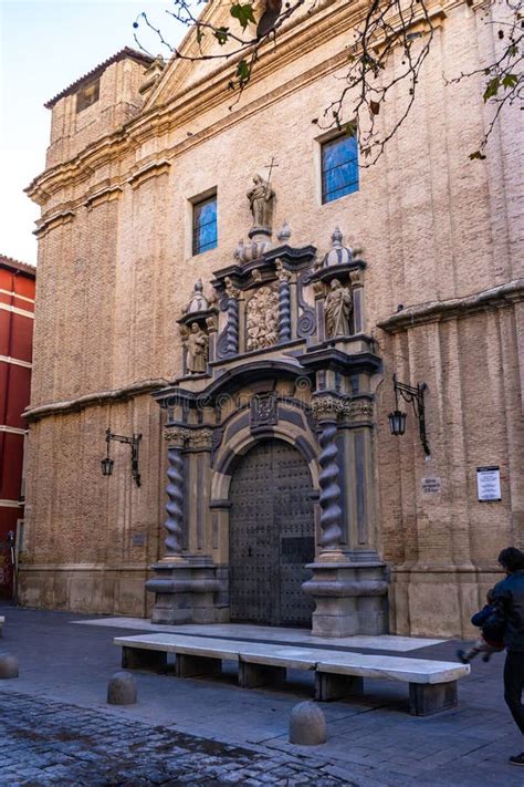 San Felipe Y Santiago El Menor Church In Zaragoza Spain Editorial