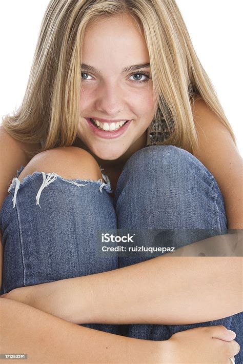 Beautiful Teens Portrait Stock Photo Download Image Now Human Knee