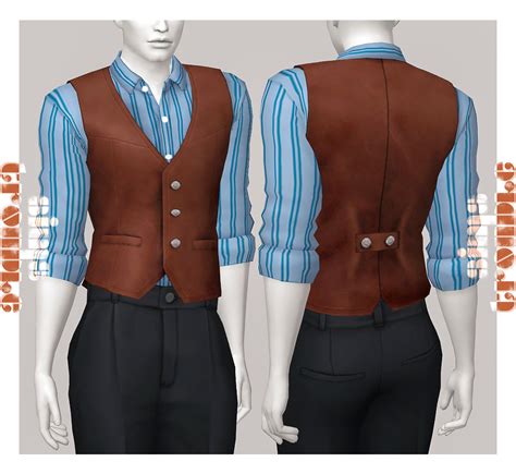 【yuko】knitted Vest The Sims 4 Packs Sims 4 Male Clothes Sims 4 Mods
