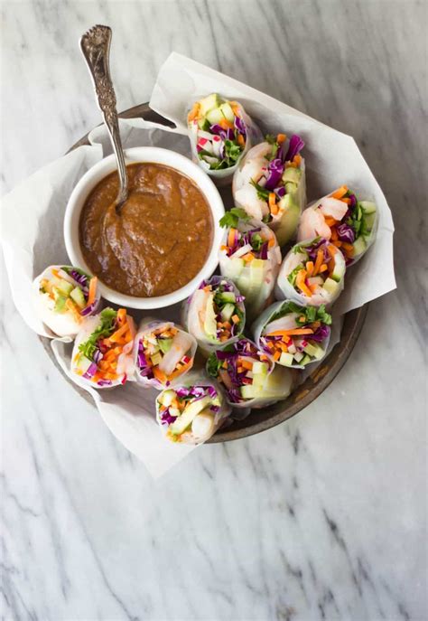 Add onions, curry, and garlic; Shrimp & Vegetable Spring Rolls with Ginger Peanut Sauce ...