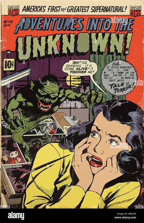 Vintage Comic Book Cover Artwork Stock Photo Alamy