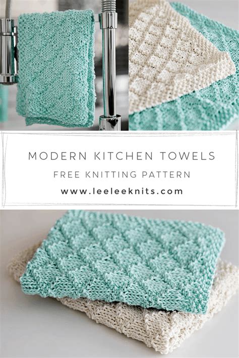 Modern Knit Dish Towel Pattern Leelee Knits Beginner Friendly
