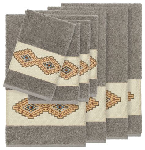 Gianna 8 Piece Embellished Towel Set Southwestern Bath Towels By