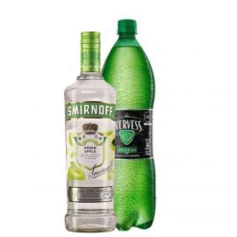 Pack Vodka Smirnoff Green Apple 700 Ml Ginger Ale Evervess Botella