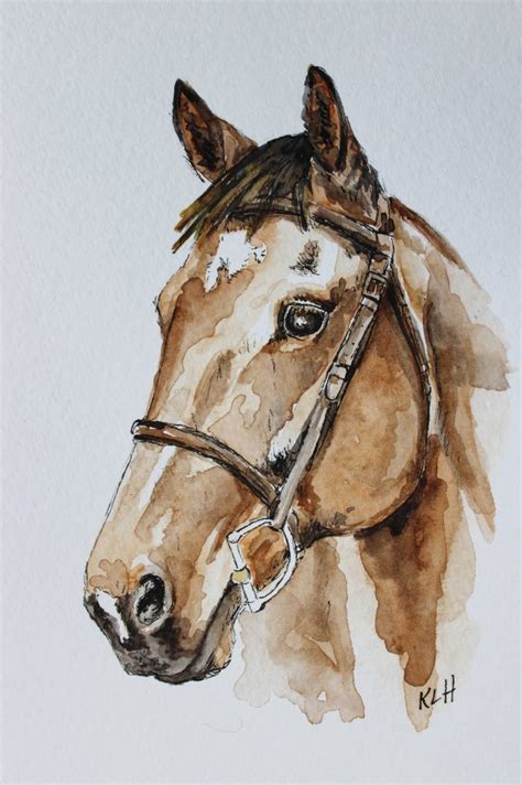Custom Horse Portrait Personalized Horse Painting Birthday Etsy