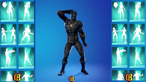 Fortnite Black Panther Skin Showcase With Icon Series Dances And Emotes