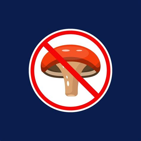 Sign Prohibition Eat The Mushroom Symbol This Mushroom Is Toxic It Can Kill You 4966896 Vector