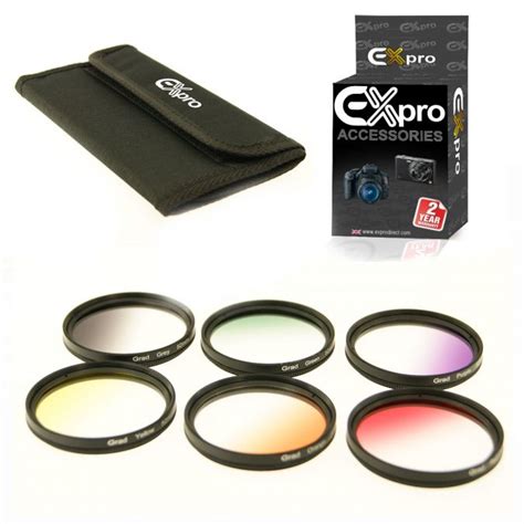 Ex Pro 52mm Graduated Colour Filter Set 6 Piece Filter Kit With Case