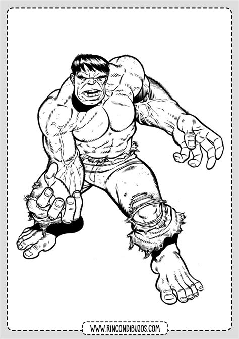 Dibujos De HULK Para Colorear Hulk De Marvel Para Colorear