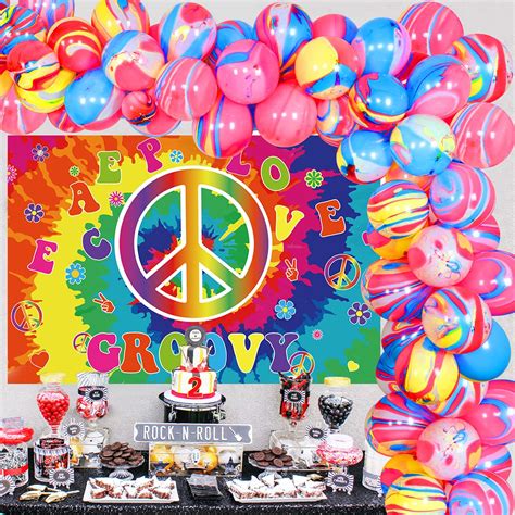Buy Joymemo 60s Hippie Theme Party Decorations 1960s Groovy Photo