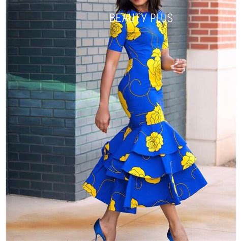 African Women Fashion Dress African Prints Long Dressafrican Etsy