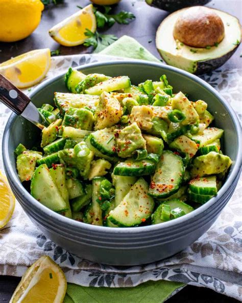 Cucumber Avocado Salad Craving Home Cooked