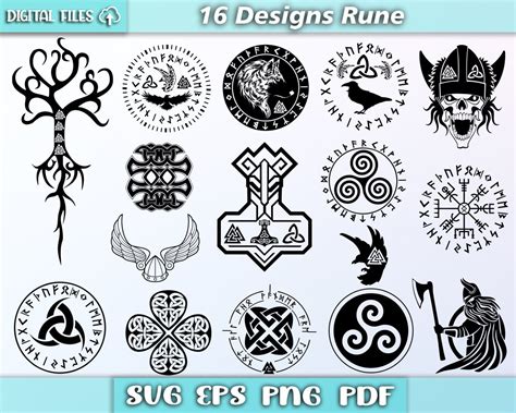 Rune Viking Svg Scandinavian Rune Vector Circle Rune Svg Etsy