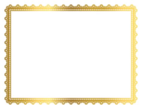 Gold Border Frame Certificat Border Templates Ms Word Docfile Blank