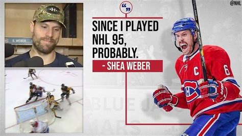 Shea weber on the proposed playoff structure. #NHL: It's been a minute since Shea Weber scored a ...
