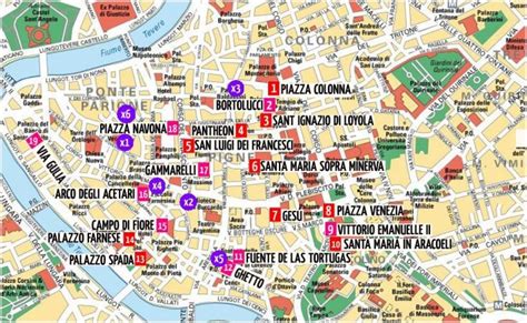 Mapa Turistico De Roma Mapa De Roma Mapa Turistico De Roma Roma Images