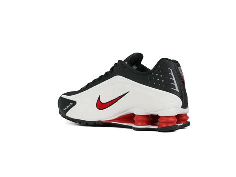 Nike Shox R4 Platinum Tint University Red Black 104265 050