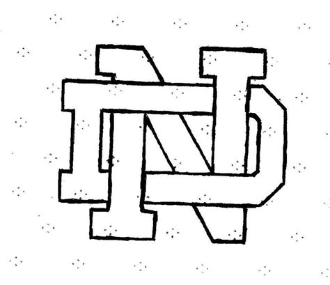 ️notre Dame Football Logo Coloring Pages Free Download
